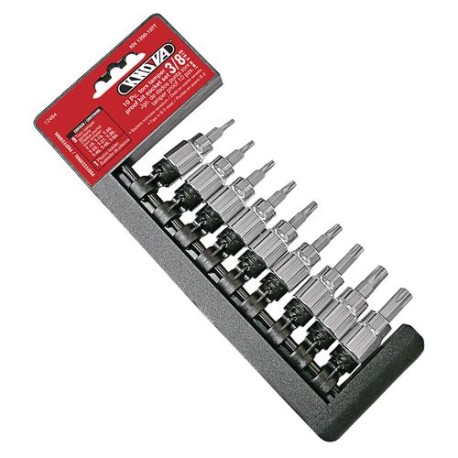 Jgo dados 3/8" pta torx tamper proof 10 pzas.